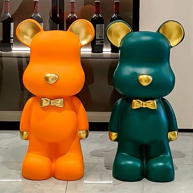 [Coin bank]Drop-Resistant Creative and Slightly Luxury Internet Celebrity Violent Bear Decoration Living Room Can Save Children