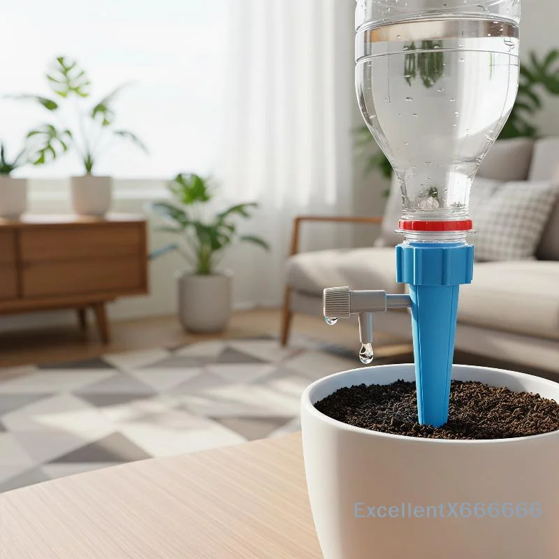 Automatic Self Watering Spike Leak-proof Drip Irrigation Waterer Device for Garden Balcony Potted Plants Holiday Travel Use