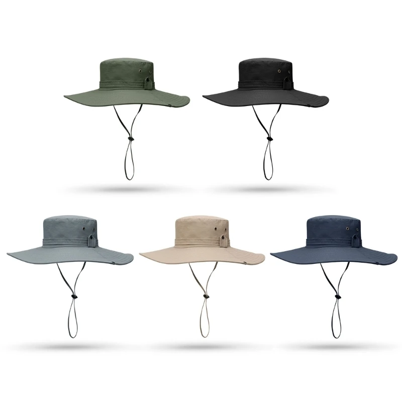 

Moisture Wicking Sunproof Bucket Hat Adjustable Fisherman Hat for Adult Unisex Dropship