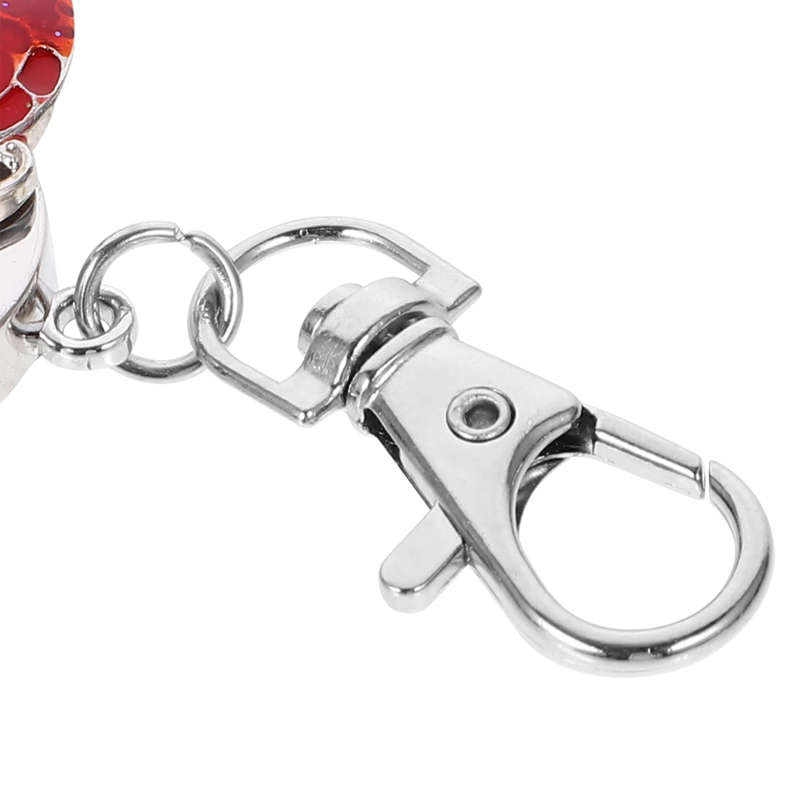 

1pc Keychain Quartz Pocket Keyring Pocket Watch Big Round Design Large Numbers Easy To Read Delicate Shape Portable Hanging