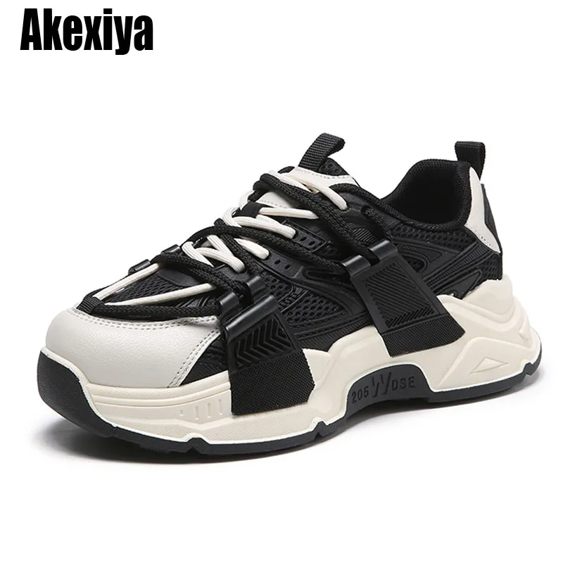 

Fashion Women Sneakers New Designer Sports Shoes Outdoor Running Solid Color Cross Tied Platform Comfortable Shoes Casual