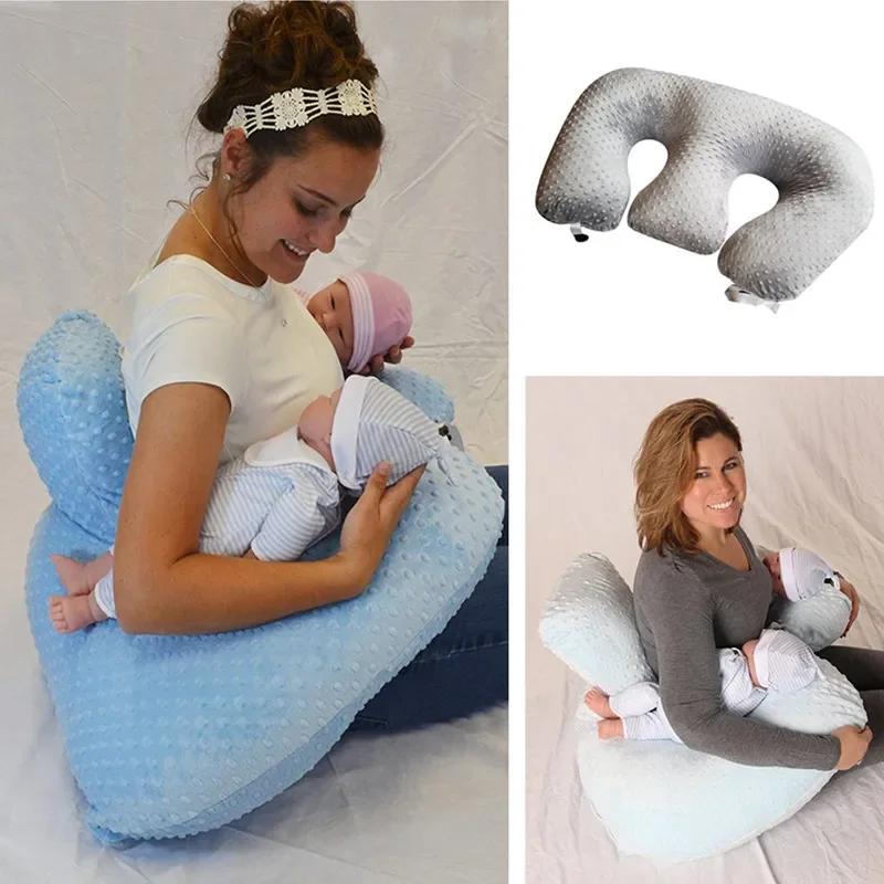 Baby Twin Pillow Nursing Breastfeeding Pillow Anti-spitting Feeding Cushions Baby Nest Suitable for Mothers to Feed Infants