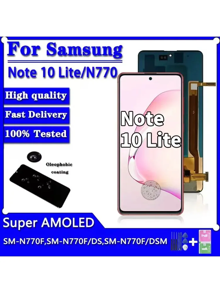 Super AMOLED dla Samsung Note 10 Lite 10Lite Wyświetlacz Lcd Ekran dotykowy Digitizer Dla Samsung Note10 Lite N770F N770F/DS Wyświetlacz — zdjęcie produktu 7