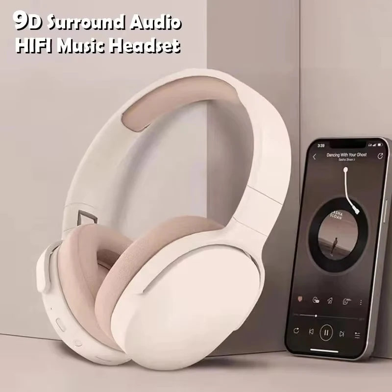 New Bluetooth Earphones Over-ear Foldable Computer Wireless Headphones Noise Cancellation HIFI Stereo Low Latency Gaming Headset