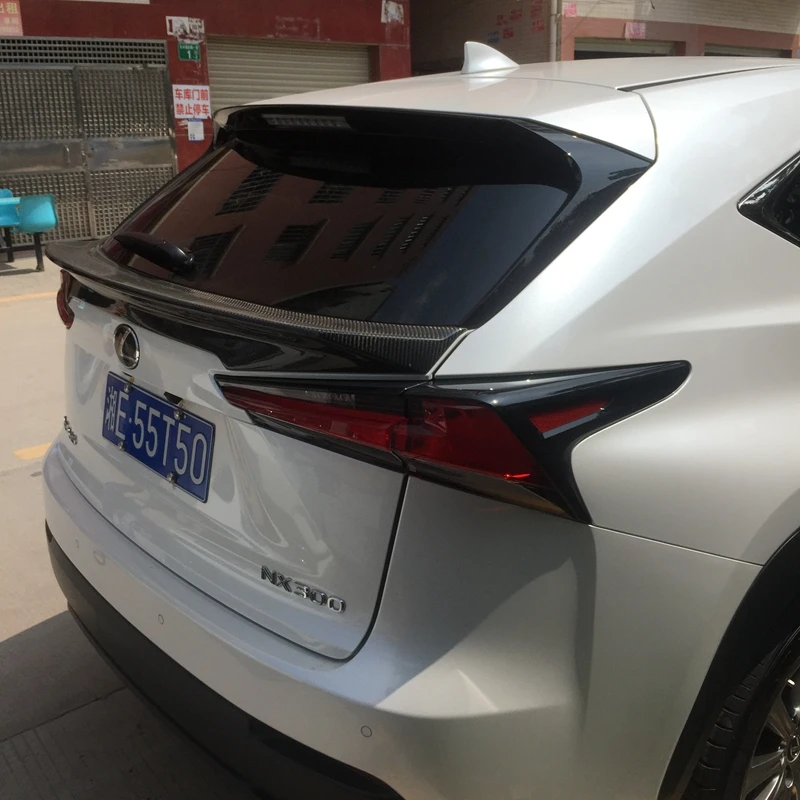 For Lexus NX200 NX200t NX300h HM Style Carbon Fiber Rear Wing Trunk Middle Spoiler 2014 2015 2016 2017