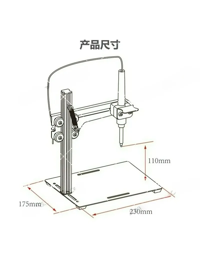 220V Vertical Heat Set Insert Hand Tool Pressing Machine, Hot Melt Nut Embedding Soldering Iron 200-400℃ view 5