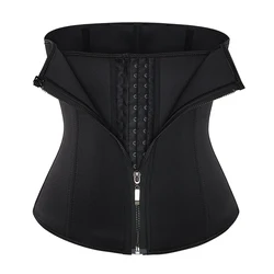 6 Steel Boned Zip Up Waist Trainer Slimming Tummy Belt Modeling Strap Cinchers Body Shaper Neoprene Corset