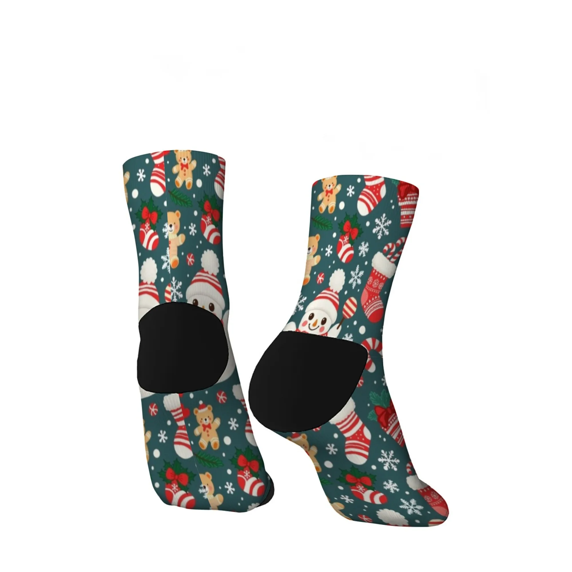 مجنون سعيد جوارب ضغط ثلج عيد الميلاد نمط الرجال الجوارب القصيرة الجدة جوارب مضحكة الهيب هوب Harajuku نمط هدية #3