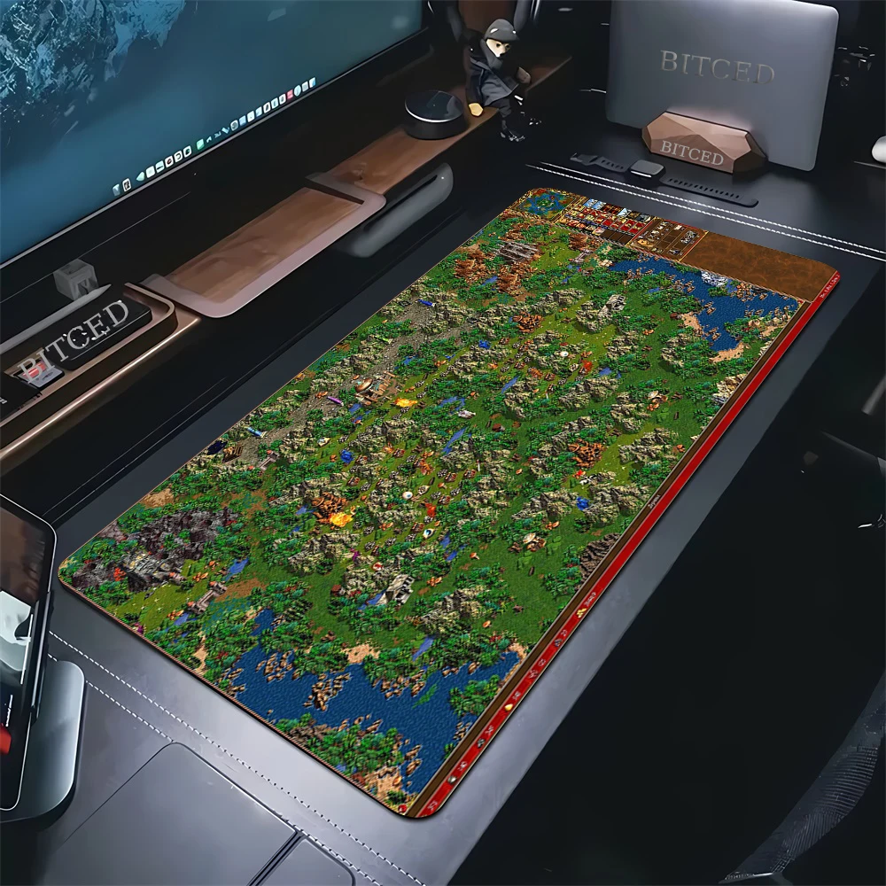 Gaming Laptops Keyboard Mat Desk Protector Mats Gamer Mouse Pad Anime Heroes of Might and Magic 3 Map Laptop Accessories Deskmat