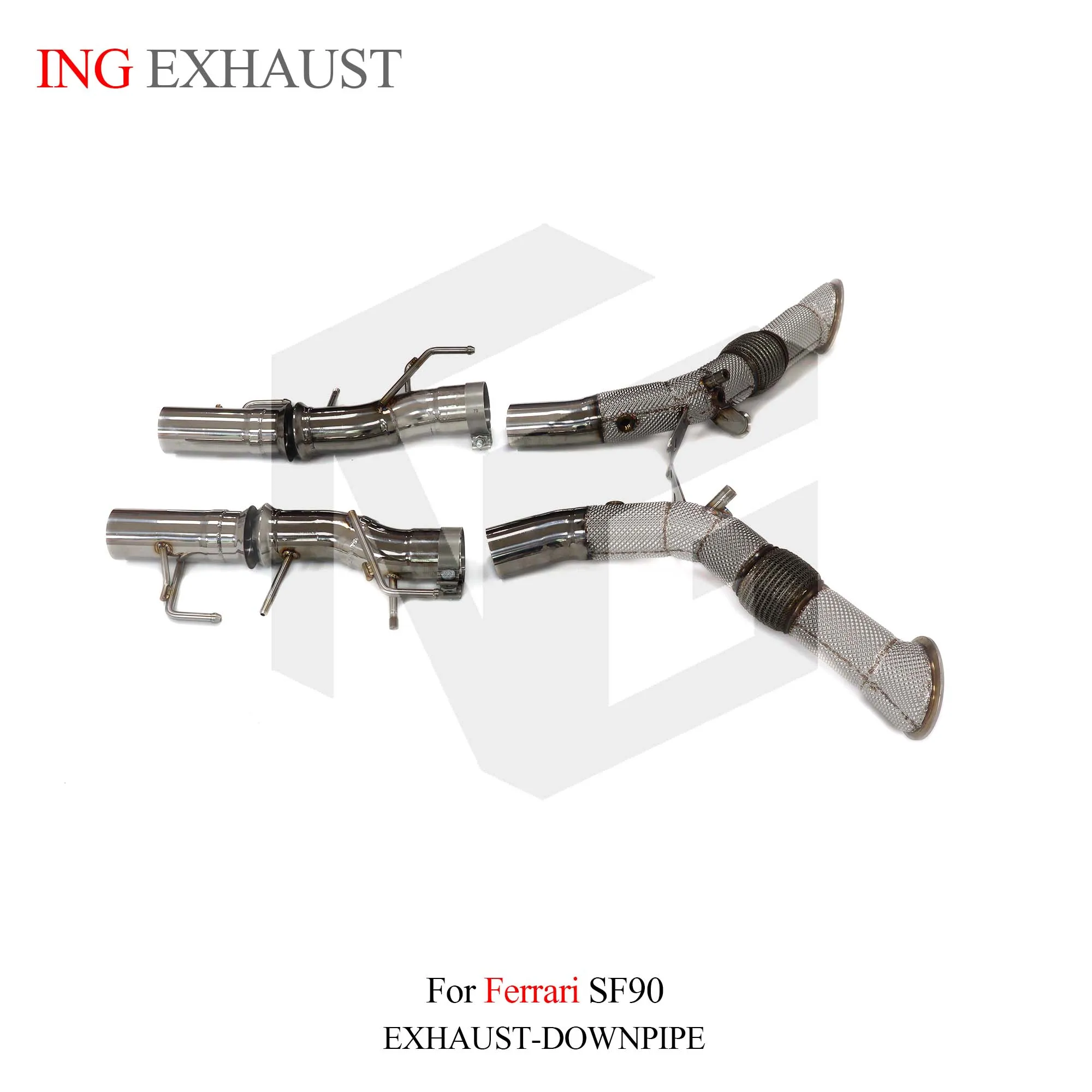 نظام العادم الحفاز ING 304 لفيراري SF90 3.9L V8 محول الحرارة درع المحرك أنبوب الملحقات #2