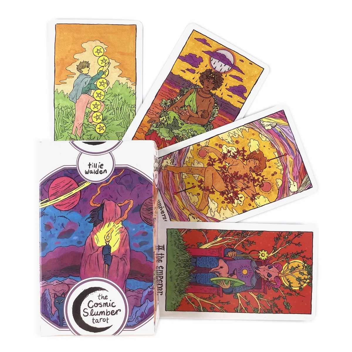 The Cosmic Slumber Tarot Deck Freizeit-Party-Tischspiel Hochwertiges Wahrsagerei-Prophezeiung Oracle Car