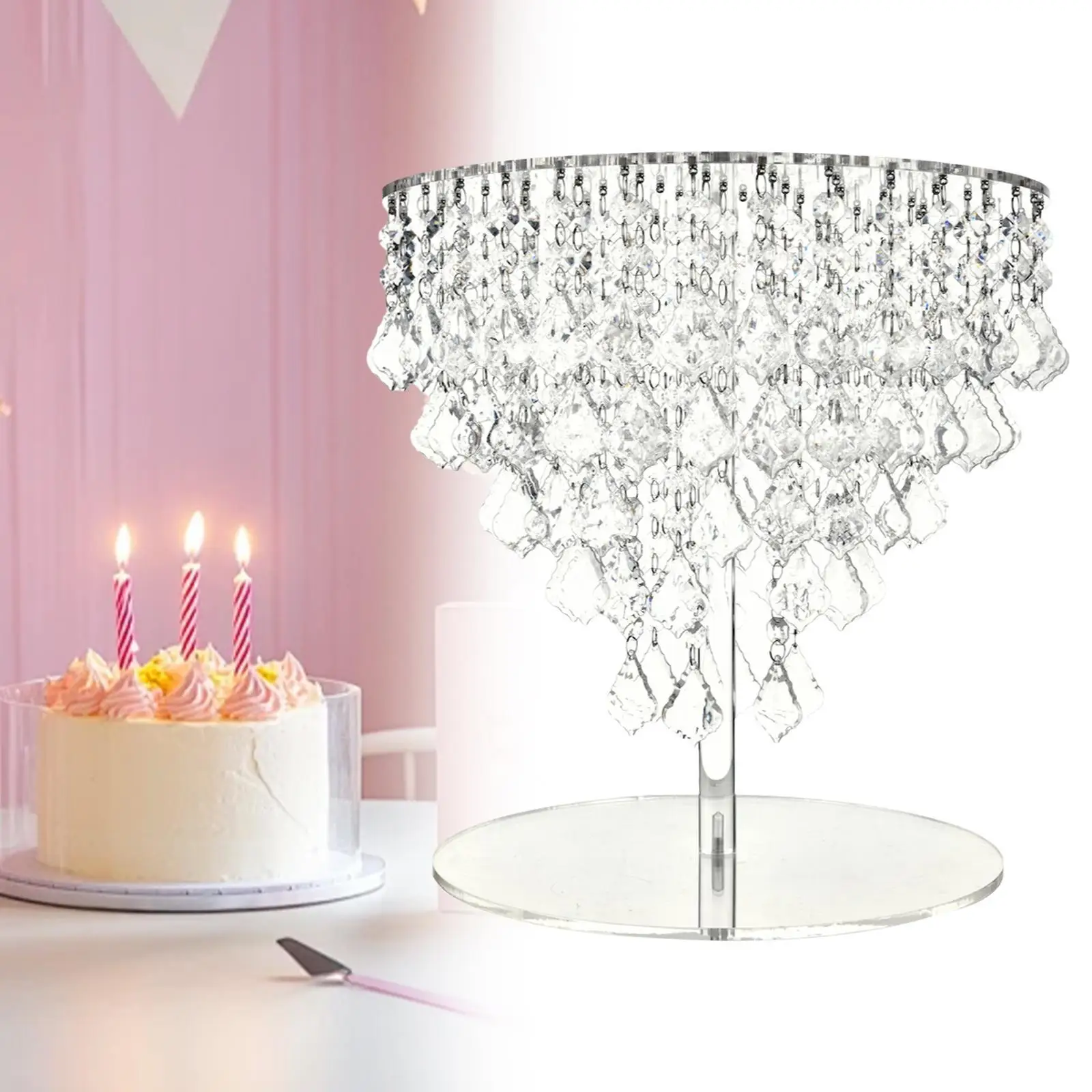 Modern Cupcake Tower Stand Acrylic Pastry Display Rack for Birthday Party Decor