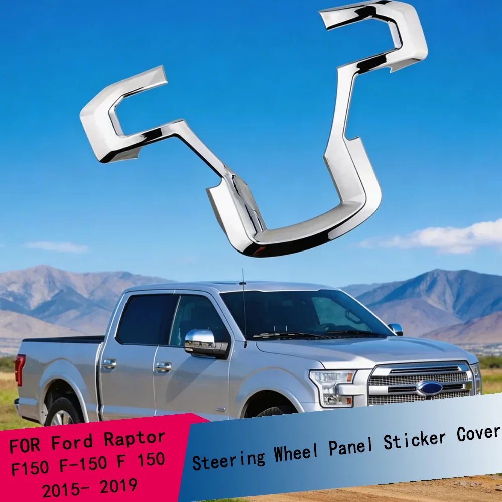 ABS Lenkrad-Verkleidungsabdeckung Dekorationsaufkleber für Ford Raptor F150 F-150 F 150 2015-2019 Innenraum-Zubehör