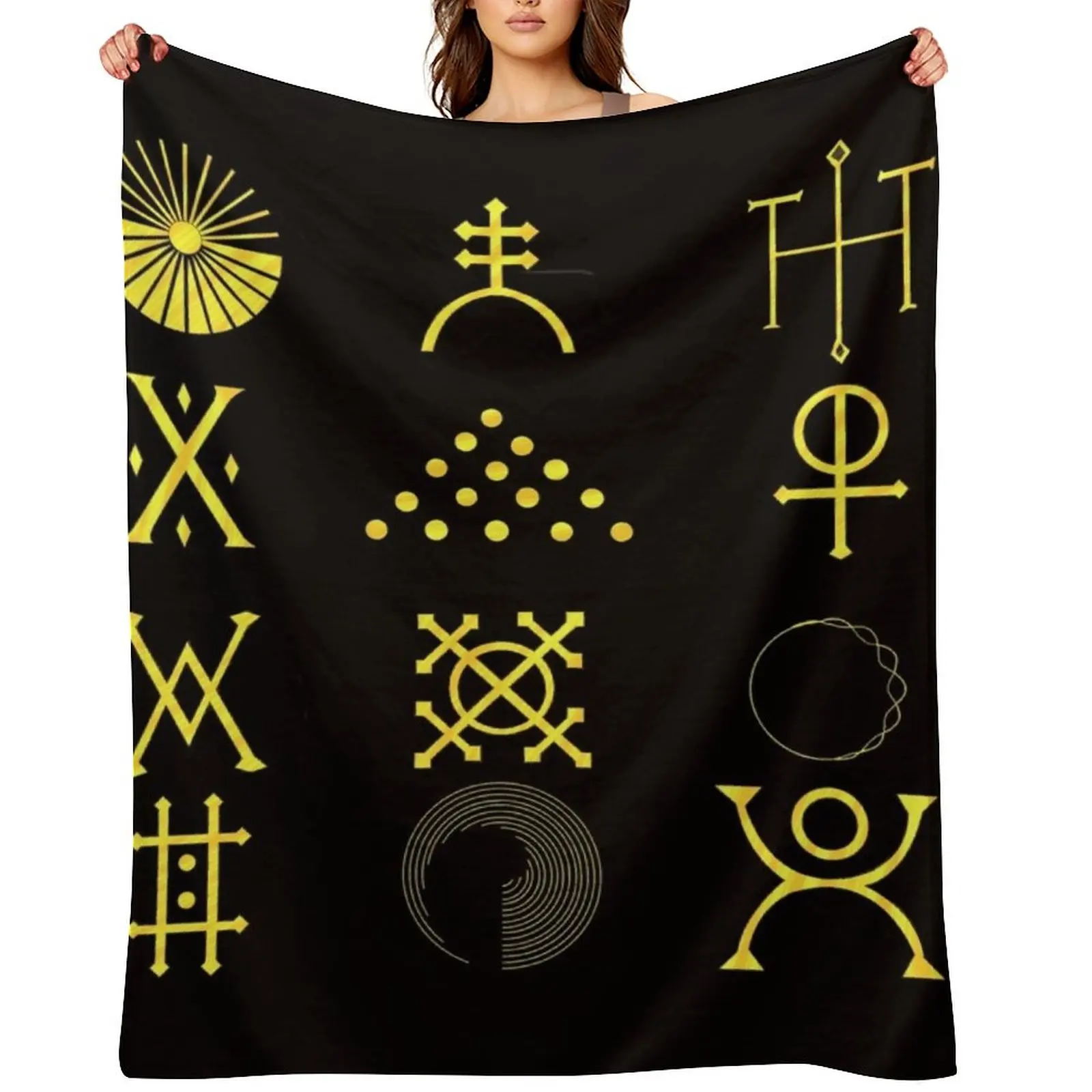 

The Battle At Garden's Gate Symbols Throw Blanket valentine gift ideas Quilt Blankets Sofas Of Decoration for sofa Blankets