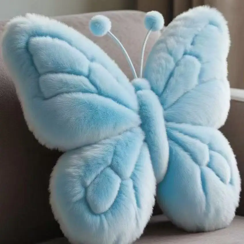 50x45cm plush stuffed butterfly back cushion sofa throw pillow sofa backrest