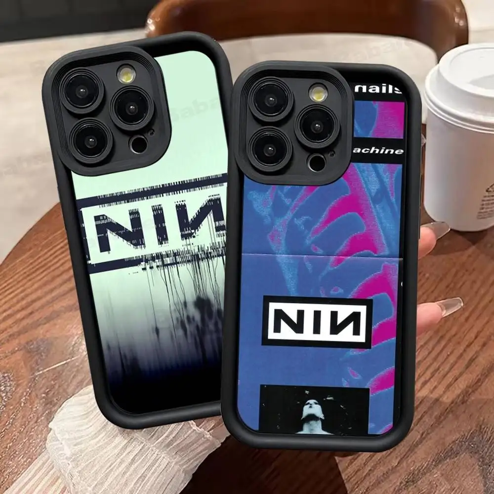 Capa de Telefone da Banda Industrial Rock Nine Inch Nails para iPhone 11 12 13 14 15 16 17 Pro Max Plus, Capa Protetora à Prova de Choque