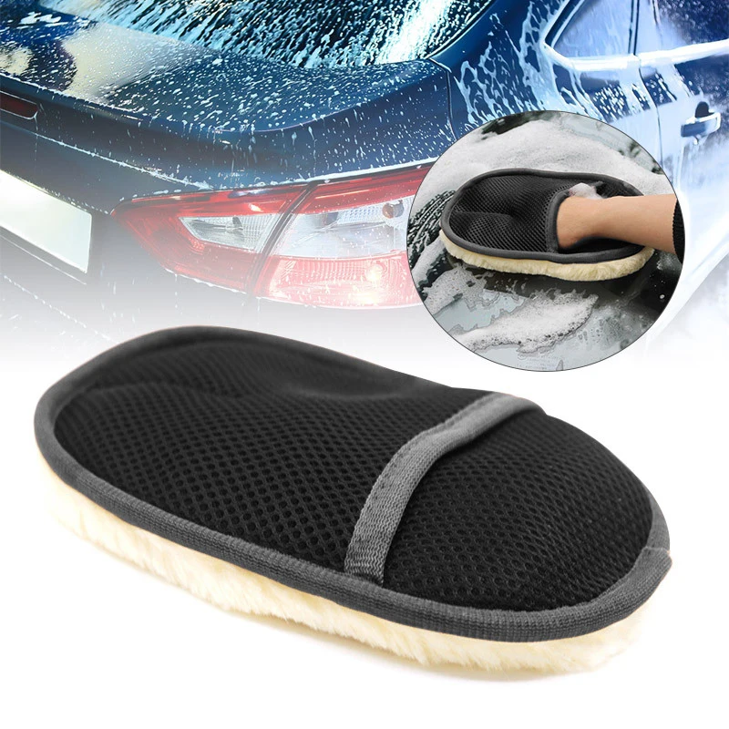 Upgrad Wool Thickening Car Styling Ultra Soft Car Washing Gloves Waxing Polishing Cleaning Brush Motorcycle Washer Care Products