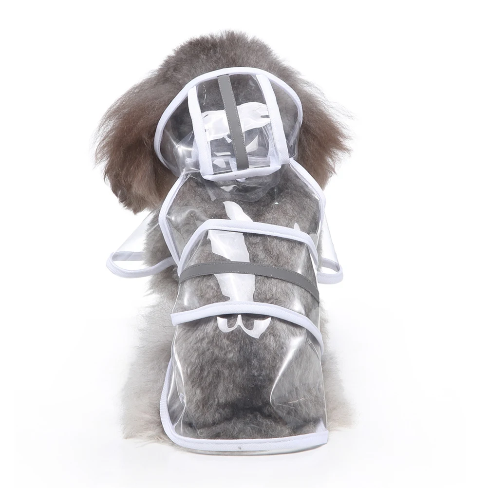 

Elastic Comfortable Pet Reflective Raincoat with Hood Waterproof Dog Rain Gear for Spring