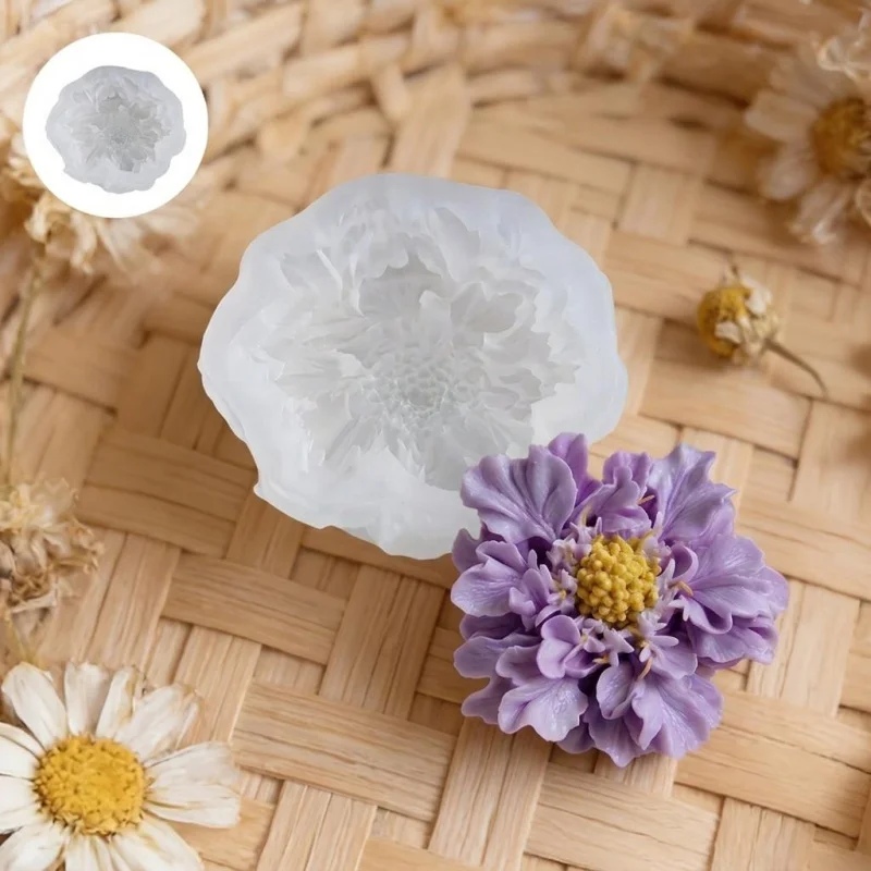 1 Dreamy Blue Potted Flower Silicone Mold，Applicablediy Artistic Candle，Handmade soap，Resin ornament，ins Feng Shui home decorati - view 5