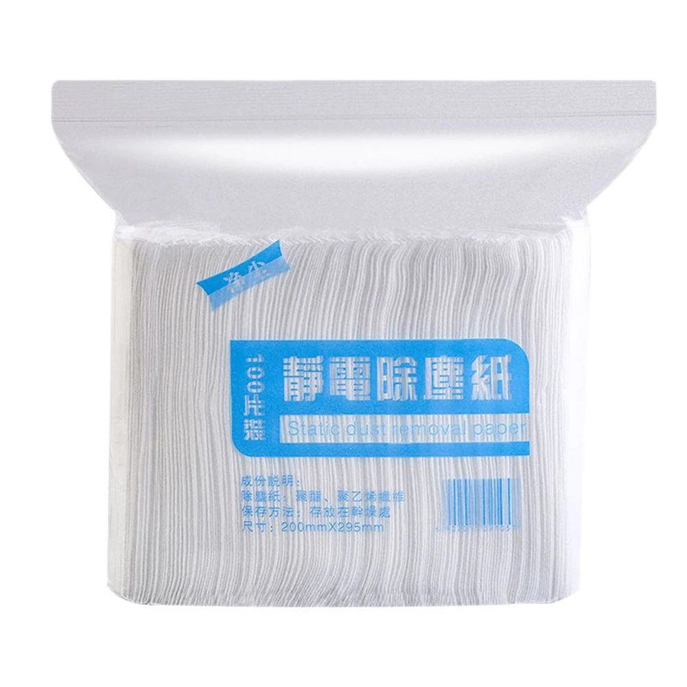 100pcs 20*30cm Disposable Electrostatic Floor Cloths Dust Removal Mop Paper Floor Cleaning Wipes For Flat Swivel Mop