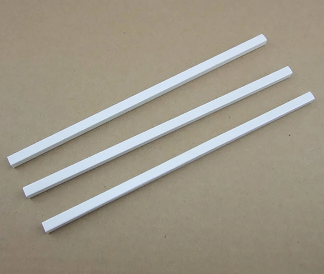 Length 250mm *Diameter 3/4/6/8mm Square ABS Plastic Hollow Tube Pipe DIY Material for Model Part Accessories DIY Car Frame