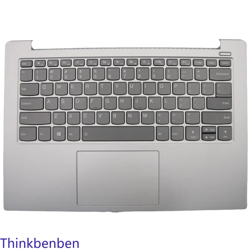 

US English Platinum Grey Keyboard Upper Case Palmrest Shell Cover For Lenovo Ideapad S340 14 14IWL 14API 14IIL 14IML 5CB0S18555