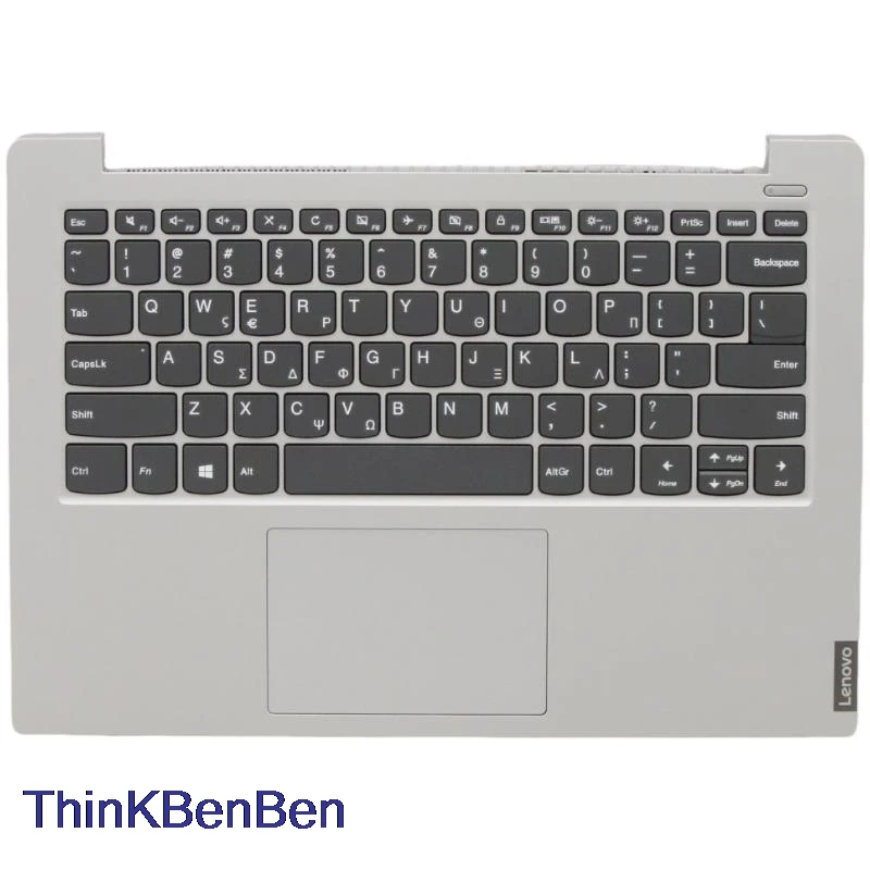 GR Greek Platinum Grey Keyboard Upper Case Palmrest Shell Cover For Lenovo Ideapad S340 14 14IML 14IWL 14API 14IIL 5CB0S18400