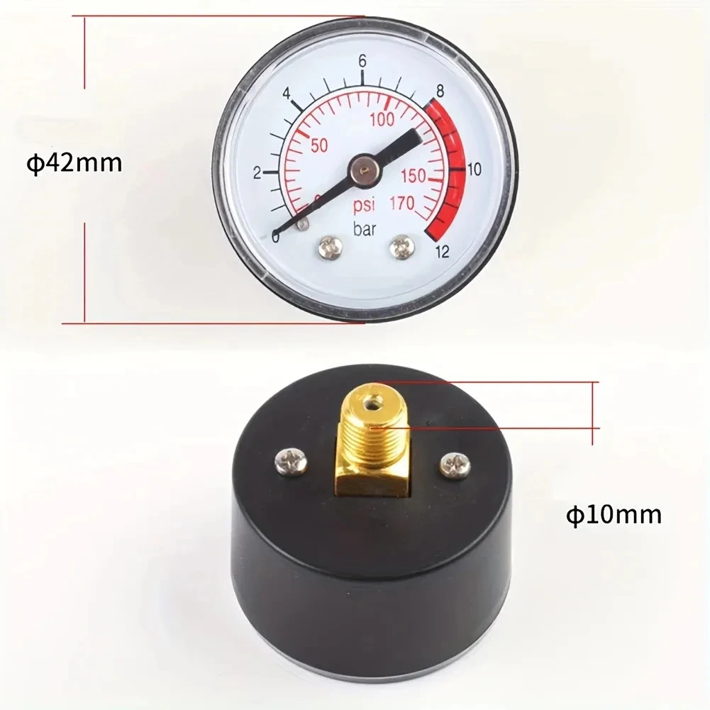 Neu Manometer 0-12 bar 1/8 AG ? 40mm Druckmanometer Vakummeter für Kompressor e