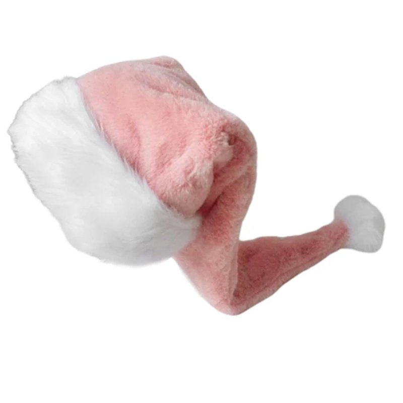 Christmas Santa Hat with Furry White Trim Blingbling Holiday Headwear Supplies Drop shipping