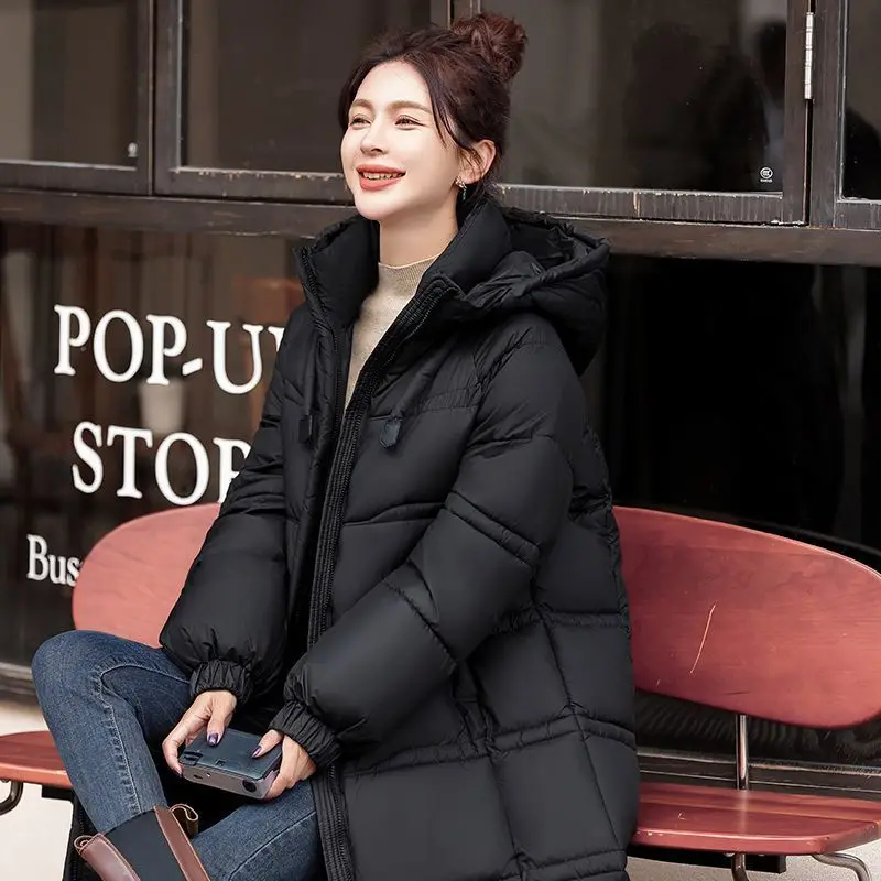 メンズレディース兼用 ロング丈ダウンコットンパッド入りジャケット 膝丈 厚手ジャケット 新作冬 カップル ゆったり 大きめサイズ 快適コート