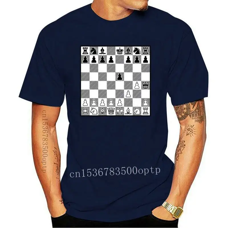 Mens clothing  Chess T Shirt - Fools Mate Board Layout Classic Maths   Chess Set