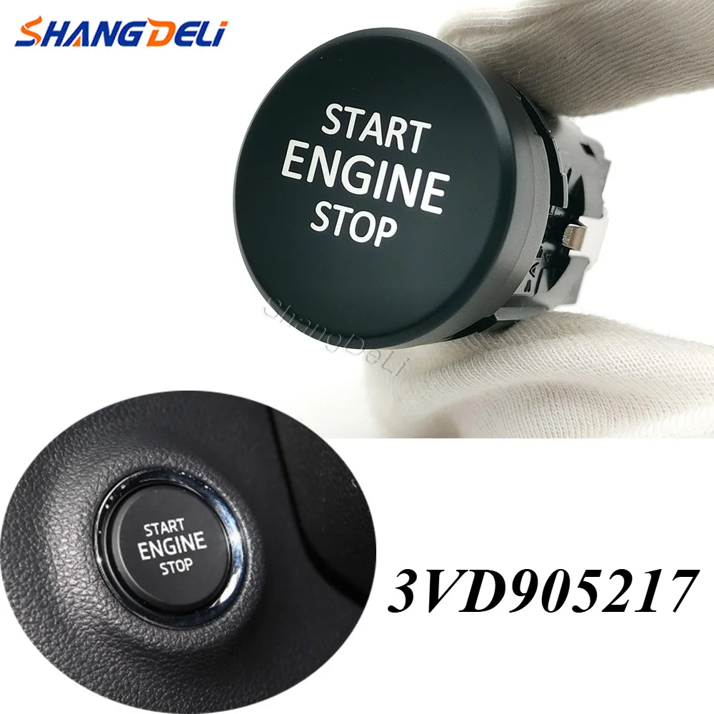 1PC Push Button Ignition Start Switch One Touch Engine Control 3VD905217 Replacement For Skoda Octavia Superb Interior Accessory