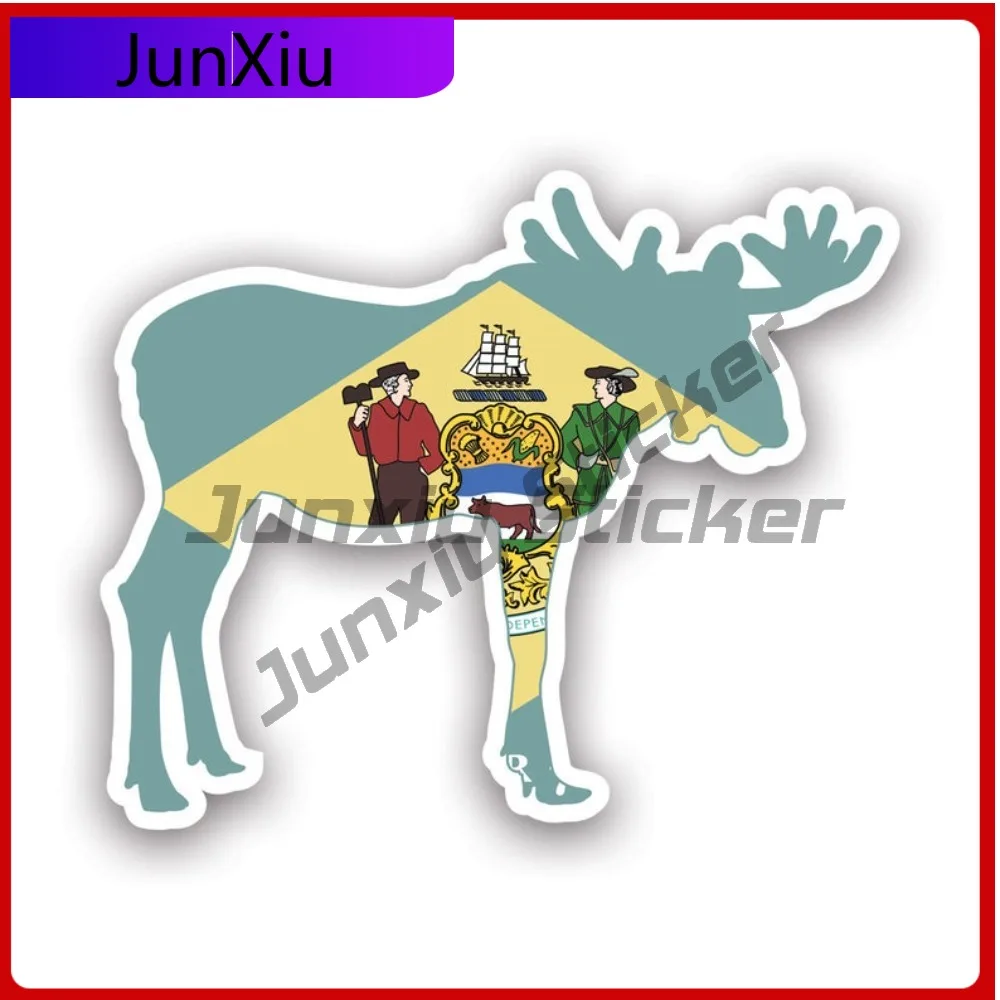 

Delaware Moose Shaped Fade Resistant Sun Resistant Anime Style For Motorcycle Car Window Helmet Easy Apply Removable Decor