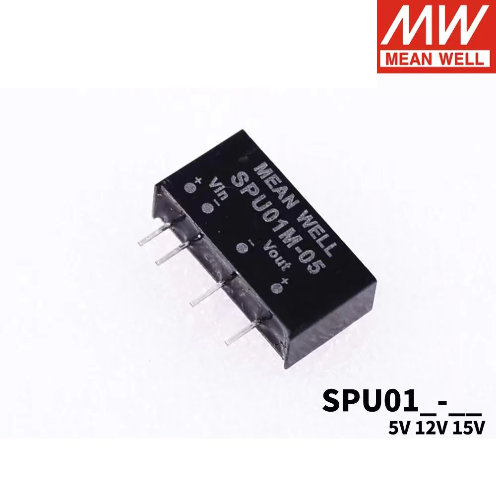 MEANWELL SPU01N-15 15V 1W isolated and unregulated module DC-DC converter with SIP6 package Data switch Brand New Original