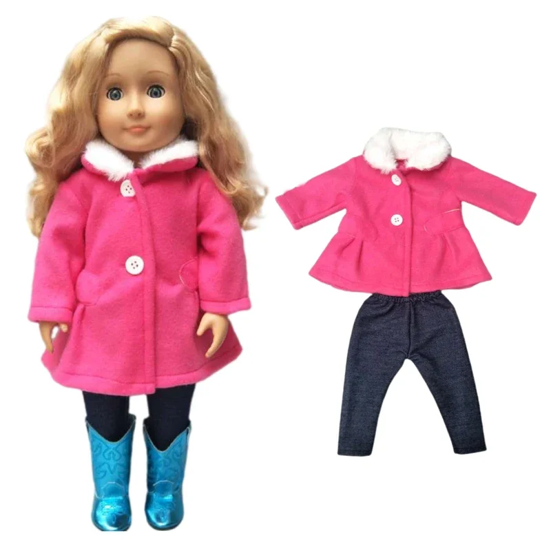 18 Inch Doll Clothes Coat Tights for Baby Bon Doll Clothes Shoes Set Baby Girl Gift