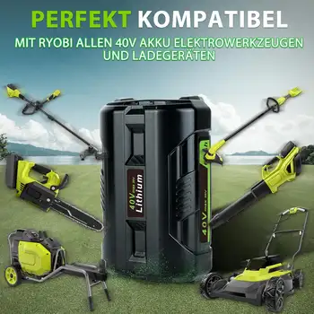 適用於 Ryobi 40V 無線電動工具的 Op4040A1 6.0Ah 鋰離子電池,可取代 Op4015 和 Op4026 型號電池。本地倉庫出貨。 10 最佳銷售 利比鼓風機 - №3