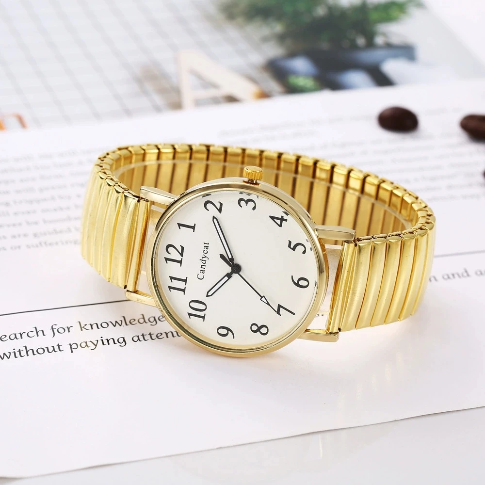 New Fashion Woman Luxury Adjustable Spring Band Bracelet Watch Men Stainless Steel Quartz Watches Reloj Mujer Student Male Clock