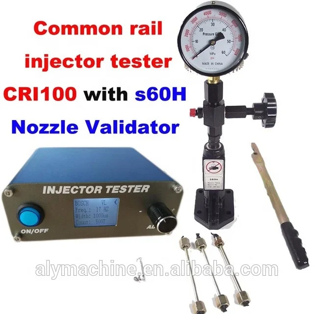 AM-CRI100 Piezo Common Rail Injector Nozzle Tester+S60H Injector Nozzle Pressure For BOSCCH DENSSO DELPHI CATT