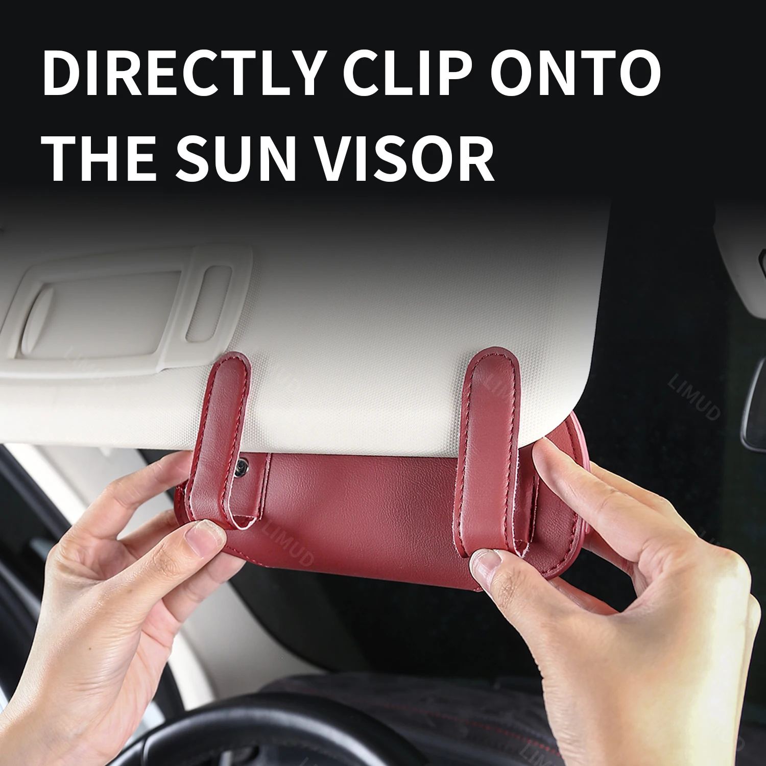 

Автомобильный зажим для очков Jaguar F-PACE XEL XE XFL XF F-TYPE XKR I-PACE Nappa, кожаный автомобильный солнцезащитный козырек, декоративная коробка для очков