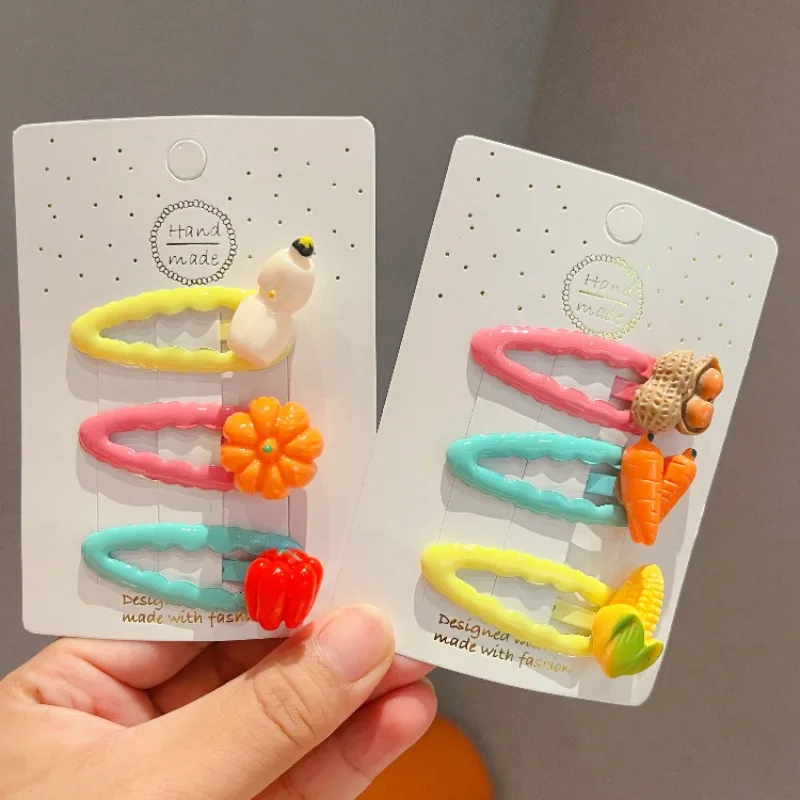 

Sweet Cute Fruit BB Clips for Girls Kids 3Pcs Set Lovely Side Hair Clips Bangs Hair Barrettes Lightweight Hair Accessories