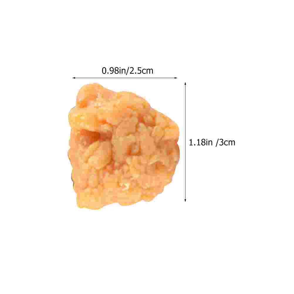 10 Pcs Simulation Popcorn Chicken Realistic Nuggets Props Fried Model Simulated Food Pvc Imitated Showcase Child