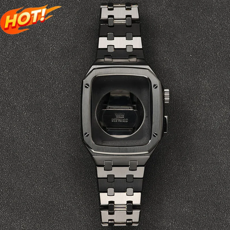 

Luxury Stainless Steel Modification Mod Kit for Apple Watch9 8 7 45mm 41mm Metal Bezel Frame for iwatch Series 6 5 4 SE 44 40mm