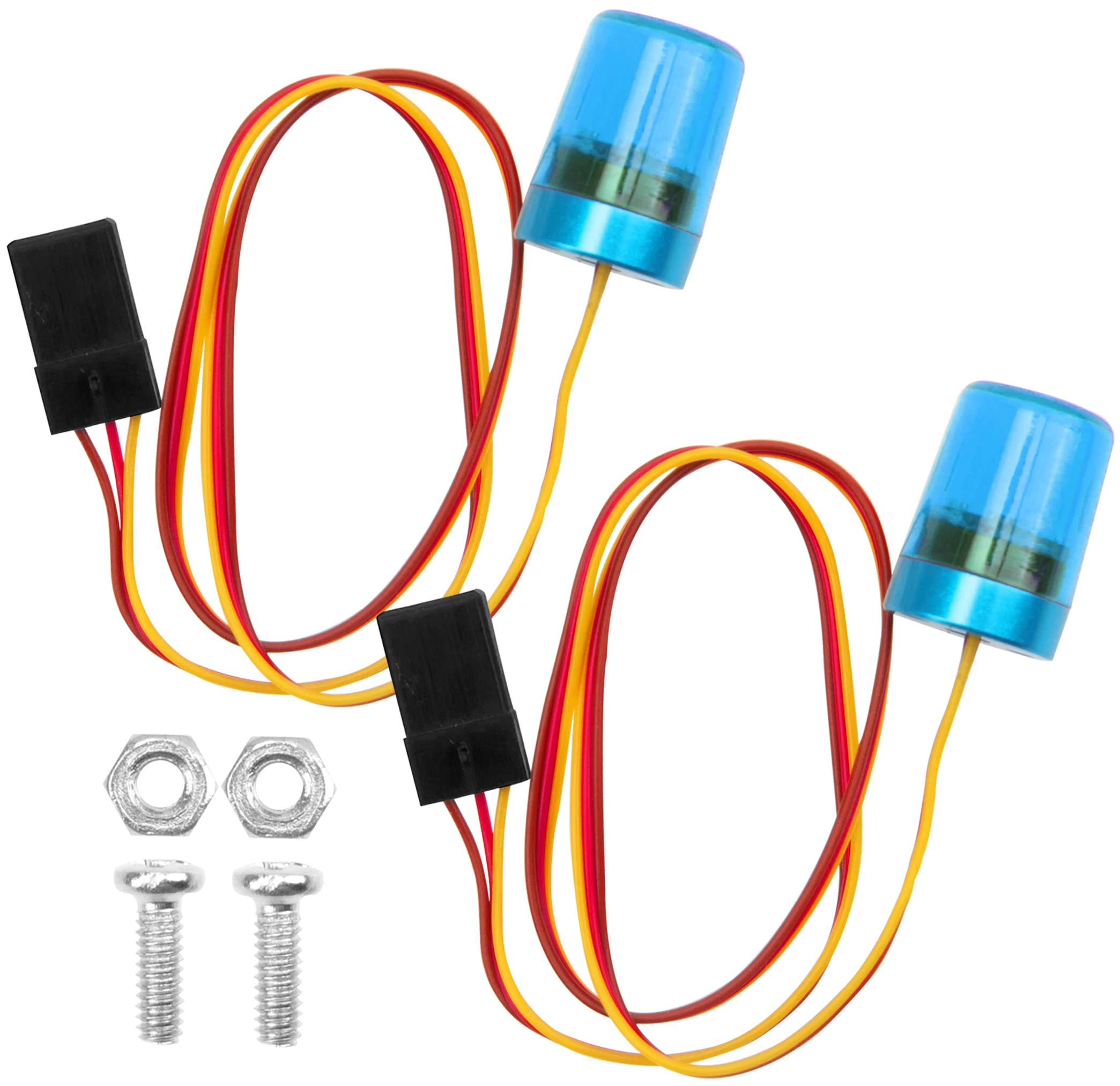 2 Stück Multifunktions-RC-LED-Blitzlichter Alarmlampe Blinkendes Leuchtfeuerlicht für 1/10 TRX4 SCX10 RC Crawler 1/14 Tamiya Traktor ﻿ – Detail 7