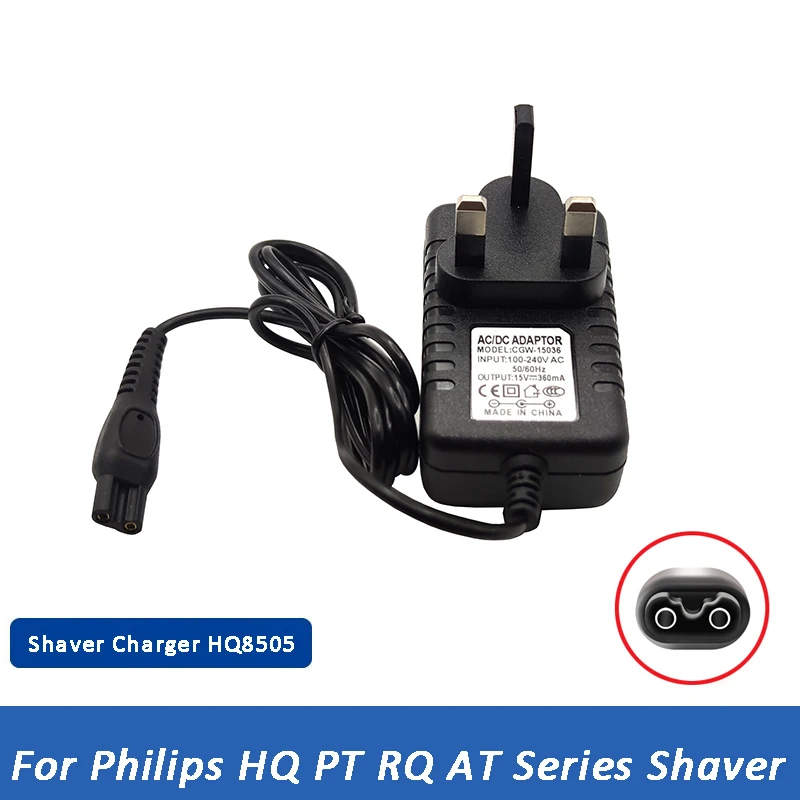 15V HQ8505 Razor Blade Charger for PHILIPS Shaver Series 3000 5000 7000 9000 PT720 RQ370 HQ560 Power Supply Adapter Cord