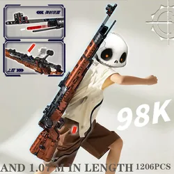 Kar98K Building Block Model for Children, Sniper Rifle Assemble Bricks, WW2 Weapons Series, Educational Toys, Heavy Sniper Rifle