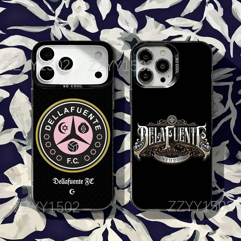 

D-Dellafuente FC Phone Case For iPhone 17,16,15,14,13,12,X,8,Pro,Max,Plus,SE4,Air,Mini HD Black IMD Matte