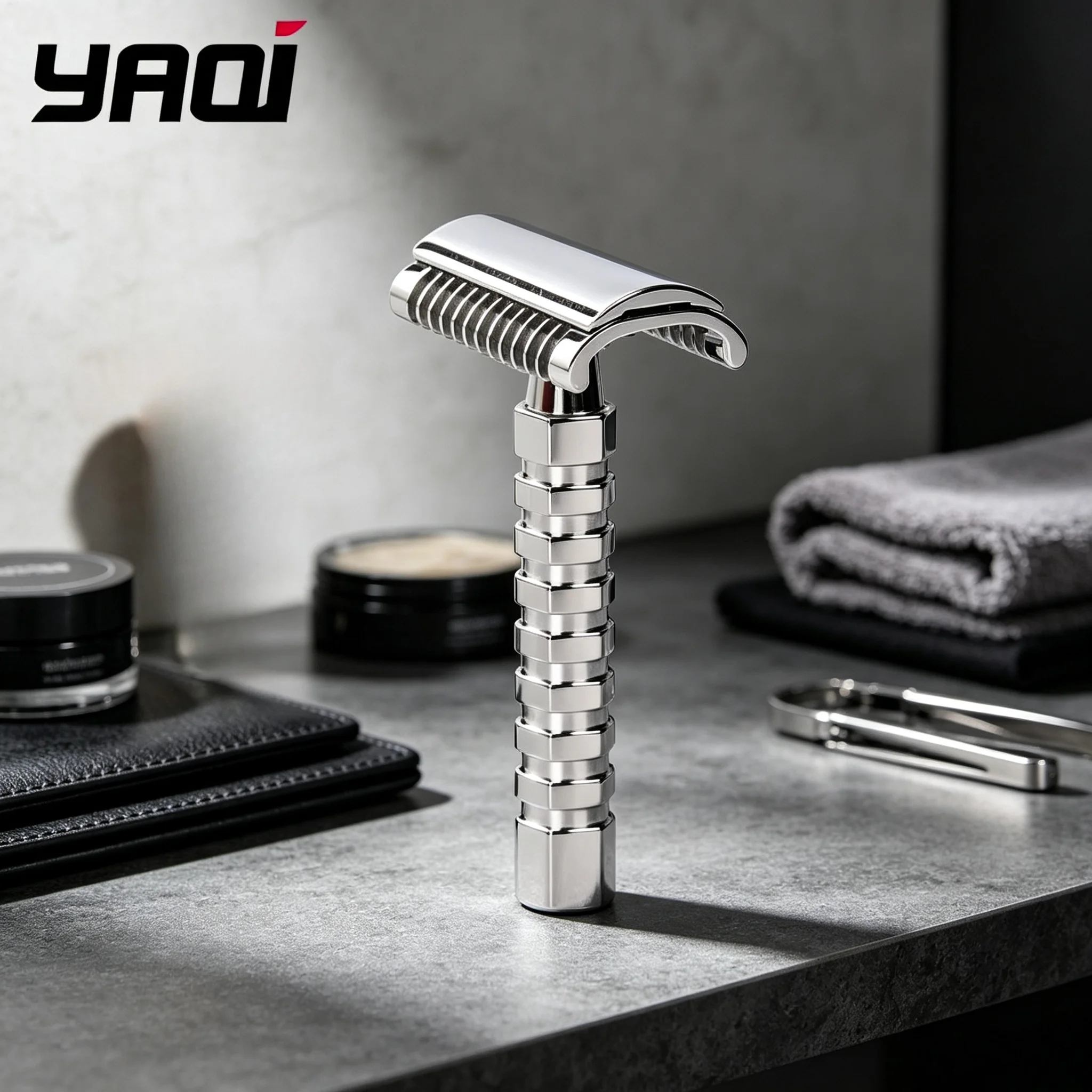 2026 Flash Sale YAQI Safety Razor Yaqi Duomo Stainless Steel Safety Razor Comfortable Shaving YAQI Beard Shaver
