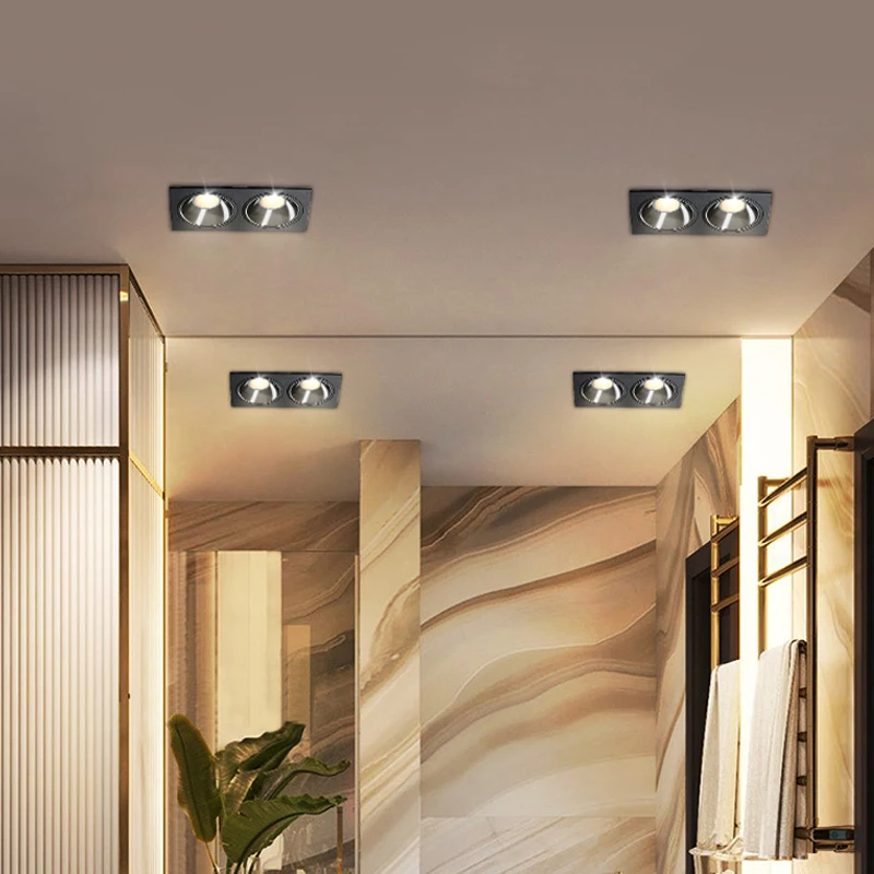 

New sqaure rectangle led ceiling light indoor home ceiling lamp good looking one to three heads whtie or black downlight