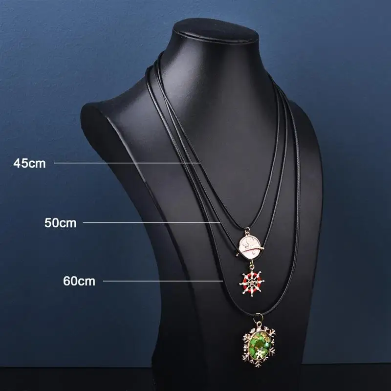 45/50/60 cm Schwarz/Braun Leder Kette Halskette Für Frauen Männer Handgemachte Gewachste Geflecht Seil Edelstahl verschluss Hals Anhänger Kette – Detail 5