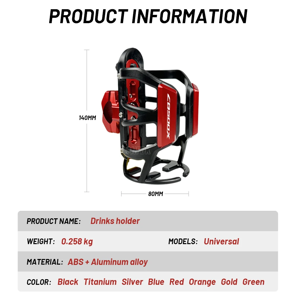 Untuk Honda CB500X / NX500 / NX400 Rak Botol Minum Sepeda Motor Rak Botol Air Aksesori Rak Cangkir Air